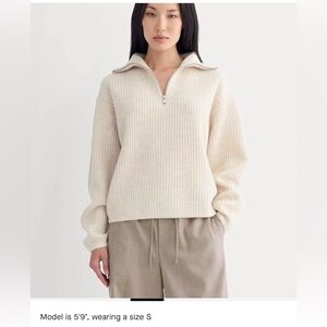 Everlane Luxe Merino Half-Zip Sweater